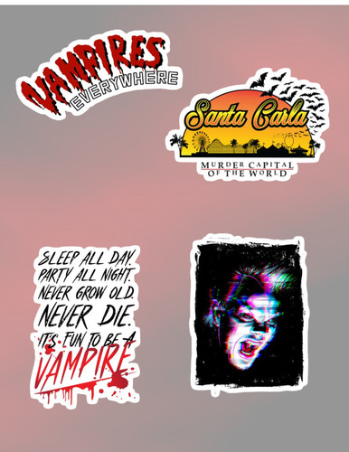 Lost boys horror 4pc - horror, stickers